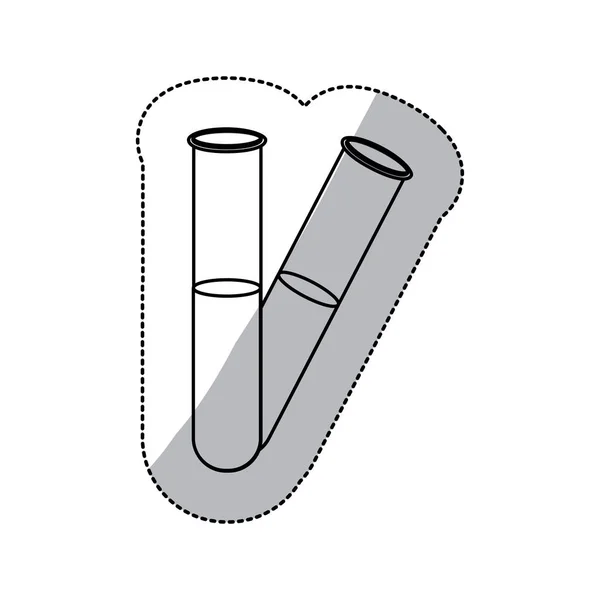 Contorno clínica tubos ícone — Vetor de Stock