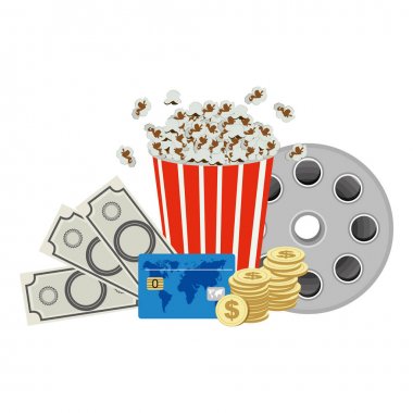 renk pop Mısır, clipart film ve para simgesi