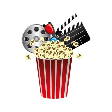 Pop corn, film yapım, film kurulu ve 3d gözlük