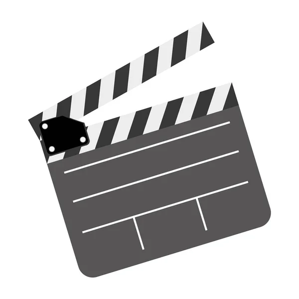 Ícone de filme de placa de palmas de cor — Vetor de Stock