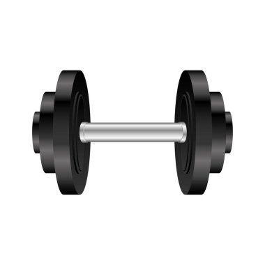 Eğitim salonunda dumbbell ile renkli siluet