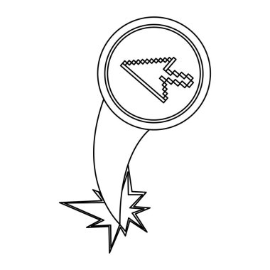 şekil ok imleci delik simgesiyle