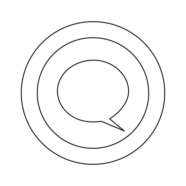 Symbole de figure avec icône de bulle de chat — Image vectorielle