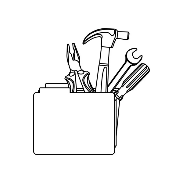 Figura de archivo con icono de herramientas — Archivo Imágenes Vectoriales