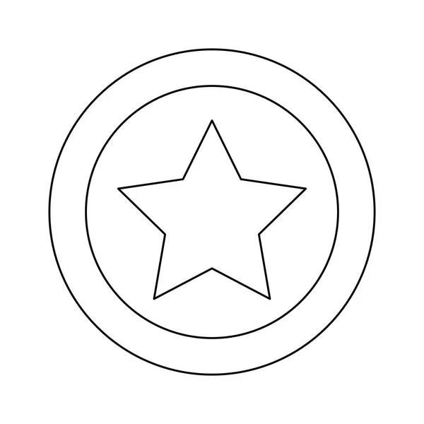 Silhouette étoile icône préférée design — Image vectorielle