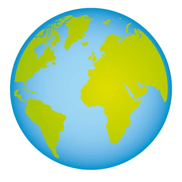 3 d で大陸とカラフルな地球世界地図 — ストックベクタ