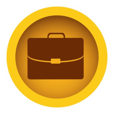 siluet Evrak Çantası'nı çift simgesi olan sarı renk dairesel çerçeve