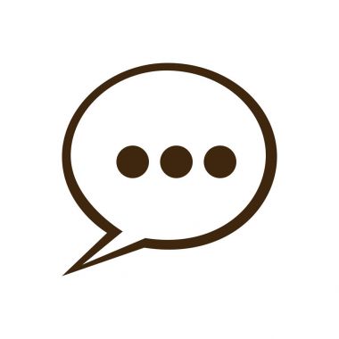 Puan simgesi askıya ile siluet konuşma balonu