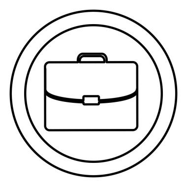 siluet dairesel çerçeve siluet evrak çantası executive simgesiyle