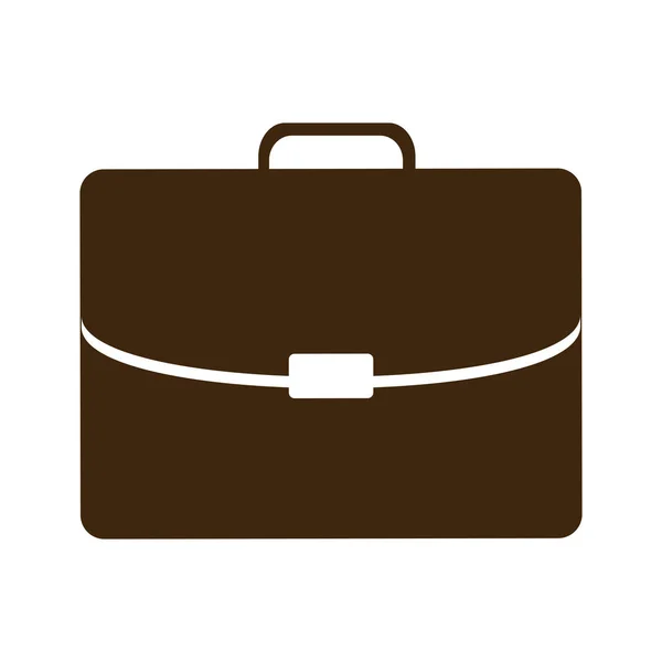 Silhouette briefcase executive icon flat — Stock Vector