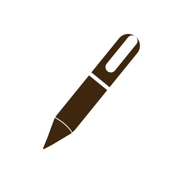 Silhouette Stift Symbol Werkzeug flach — Stockvektor