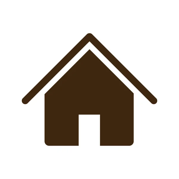 Sylwetka dom ikona Płaska konstrukcja — Wektor stockowy