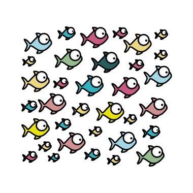 renkli desen balık suda yaşayan hayvan