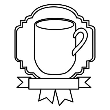 siluet sınır hanedan dekoratif kurdele ile saplı büyük kupa