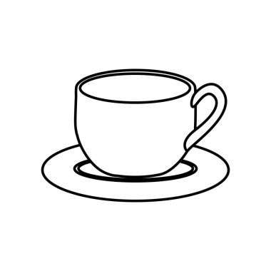 siluet çanak porselen kupa ile