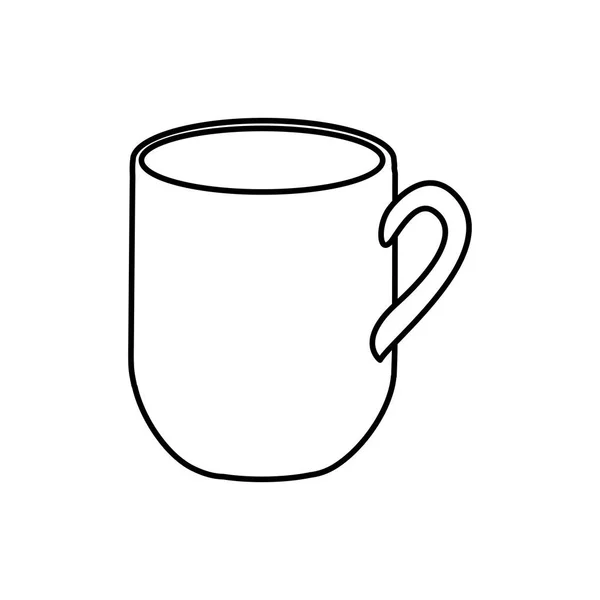 Silhouette grande tasse avec poignée — Image vectorielle