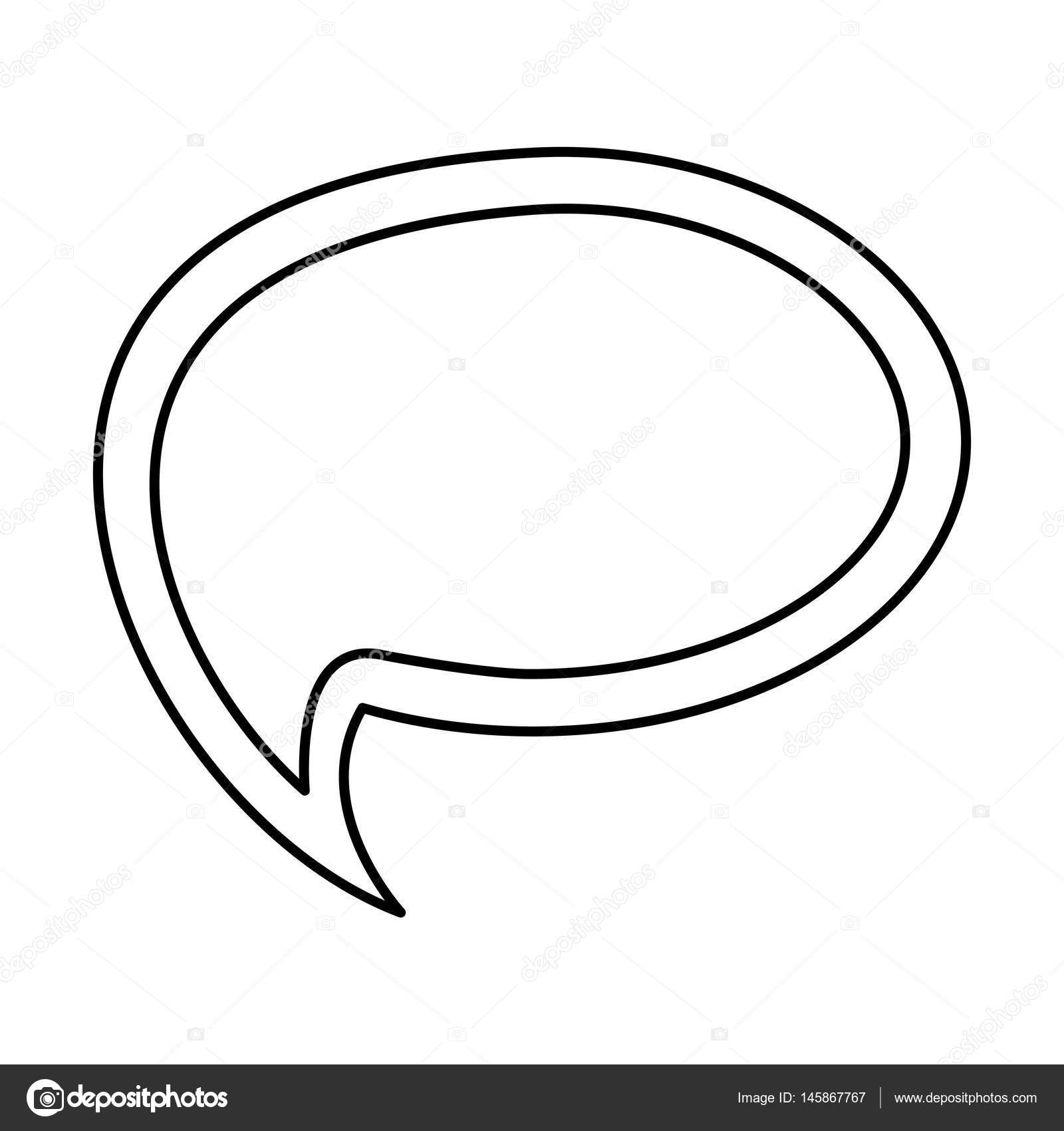 Contour Oval Chat Bubble Icon Stock Vector C Grgroupstock Contour Oval Chat Bubble Icon Stock Vector C Grgroupstock