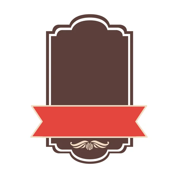Ícone de fita quadrada emblema —  Vetores de Stock