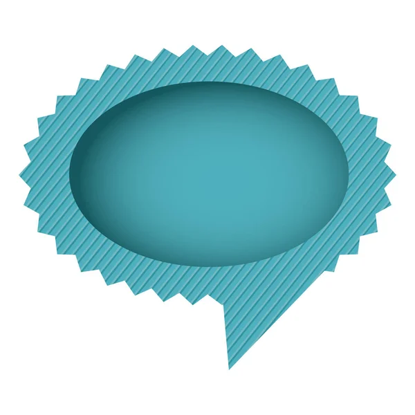 Blue oval cloud chat bubble — Stock Vector