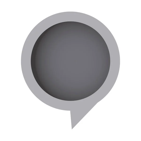 Grayscale chat circle bubble — Stock Vector