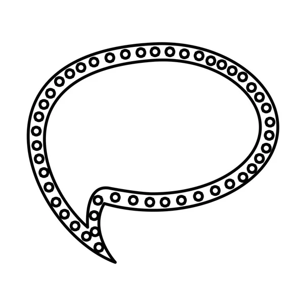 Silueta oval chat burbuja icono — Archivo Imágenes Vectoriales