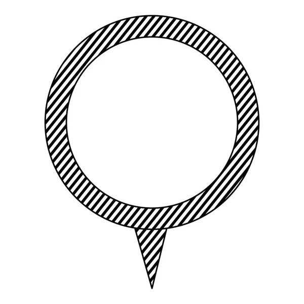 Silhouette cercle chat bulle icône — Image vectorielle