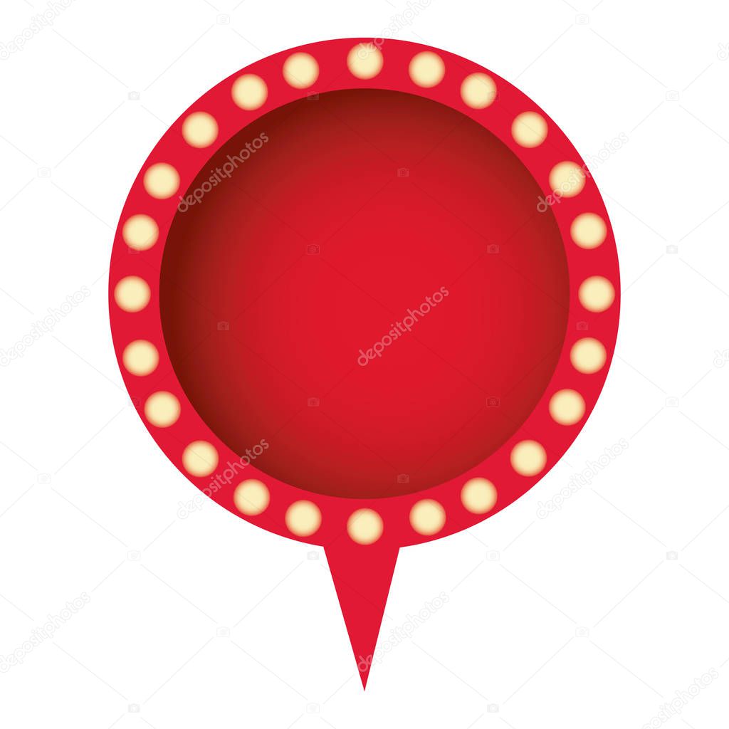 red chat circle bubble icon