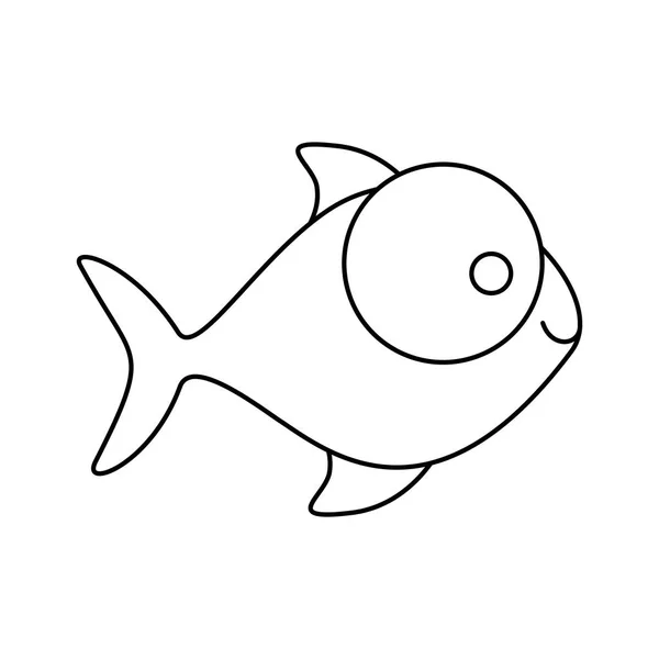 図魚の大きな目のアイコン — ストックベクタ