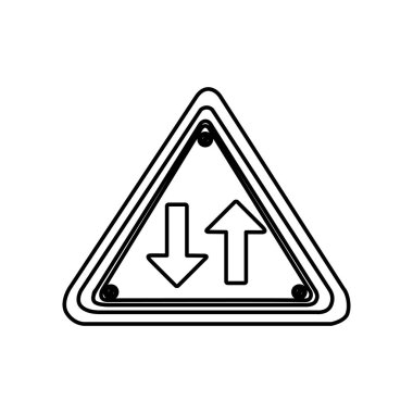 siluet üçgen şekil kare iki yol trafik işaretleri