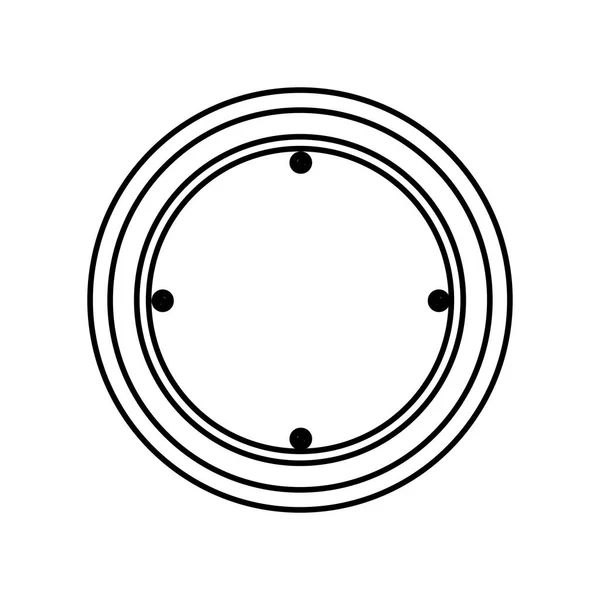 Silhouette kreisförmige Form Verkehrszeichen Symbol — Stockvektor