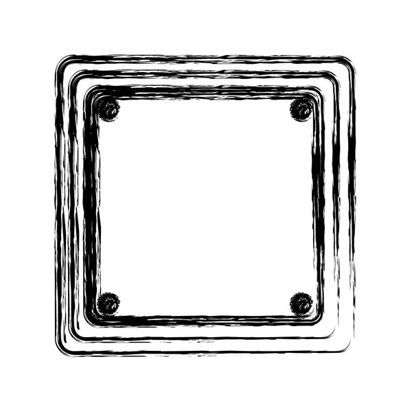 Θολή σιλουέτα τετράγωνο σχήμα κυκλοφορίας σύμβολο εικονίδιο — Διανυσματικό Αρχείο