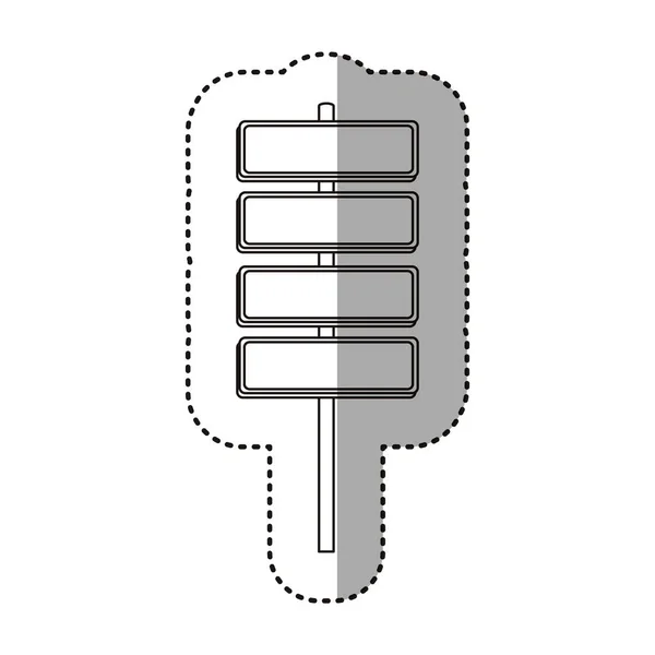 Klistermärke siluett metalliska plack tecken publicera — Stock vektor