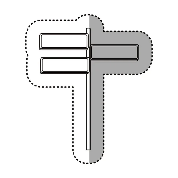 Naklejka sylwetka wielokierunkowe metalowe blaszki znak post zestaw — Wektor stockowy
