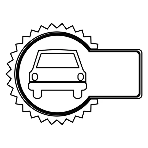 Emblema coche icono frontal — Vector de stock