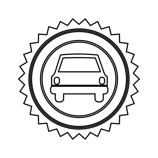 Emblema de estrella icono del coche delantero — Archivo Imágenes Vectoriales
