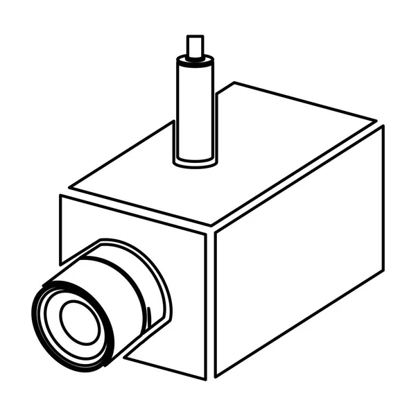 Figuur videocamera interieur pictogram — Stockvector