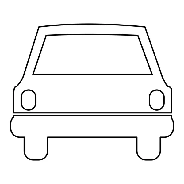 Figuur auto voorkant pictogram — Stockvector