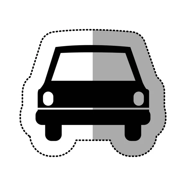 Zwarte auto voorkant pictogram — Stockvector