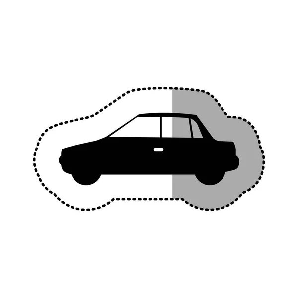 Icono lateral del coche negro — Vector de stock