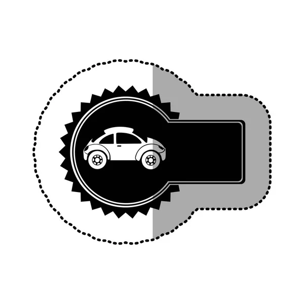 Emblema negro coche deportivo icono lateral — Vector de stock