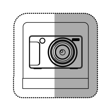 siluet dijital profesyonel kamera simgesi