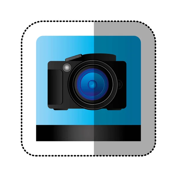 Černý studio profesionální fotoaparát ikona — Stockový vektor