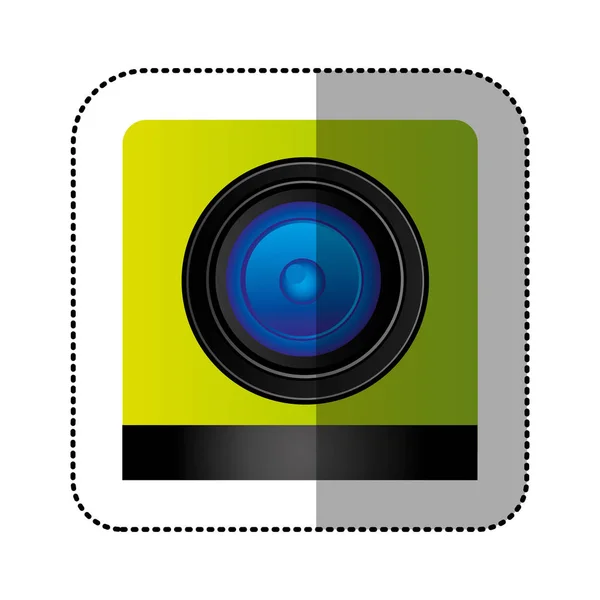 Černý lents profesionální fotoaparát zaměření — Stockový vektor