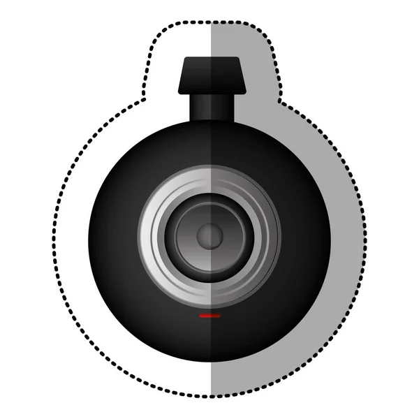 Schwarze Technologie digitales Webcan-Symbol — Stockvektor