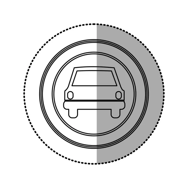 Figuur embleem ronde voorkant auto pictogram — Stockvector