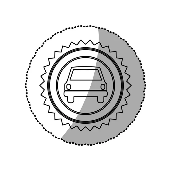 Figura estrella emblema coche icono delantero — Vector de stock