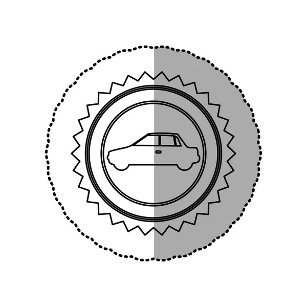 Figuur ster embleem kant auto pictogram — Stockvector