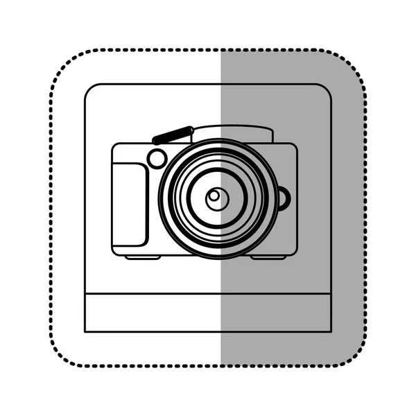 Ícone de câmera profissional estúdio silhueta — Vetor de Stock