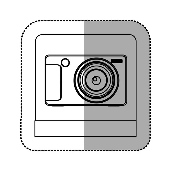 Silueta digitální profesionální fotoaparát ikona — Stockový vektor