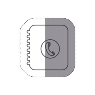 etiket siluet telefon defteri simgesini düz